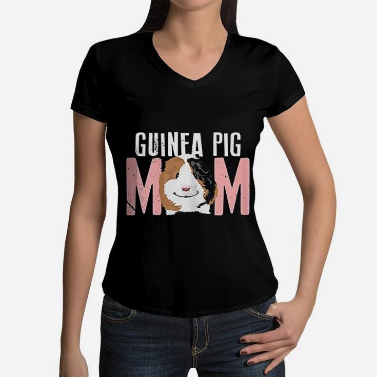 Sweet Guinea Pig Mom Women V-Neck T-Shirt