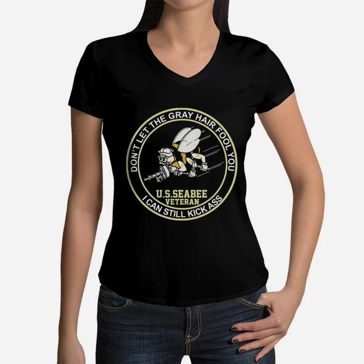 Us Seabee Veteran Tshirt Women V-Neck T-Shirt