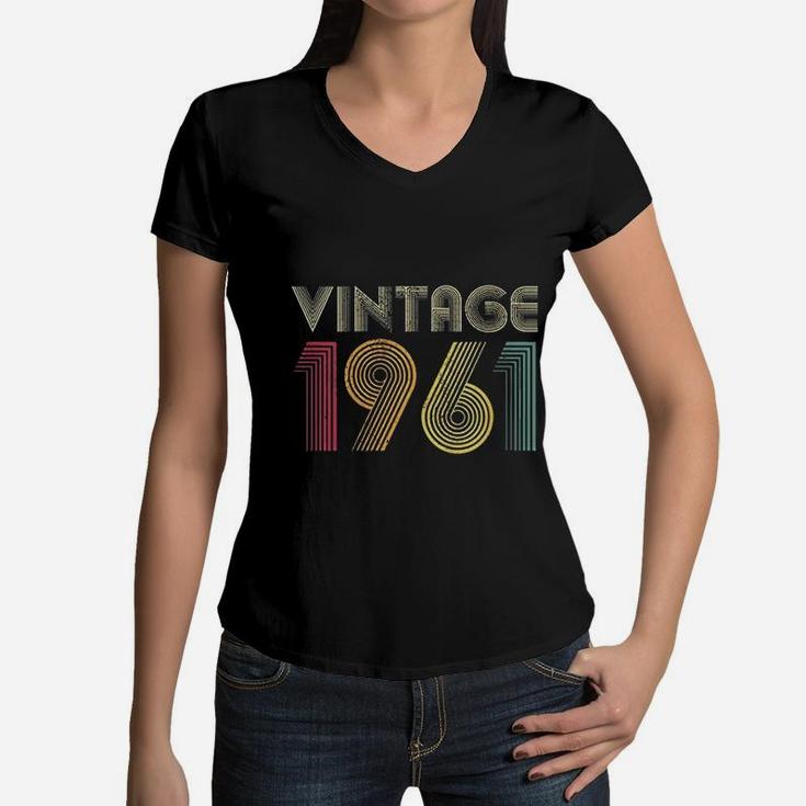 Vintage 1961 60th Birthday  Women V-Neck T-Shirt