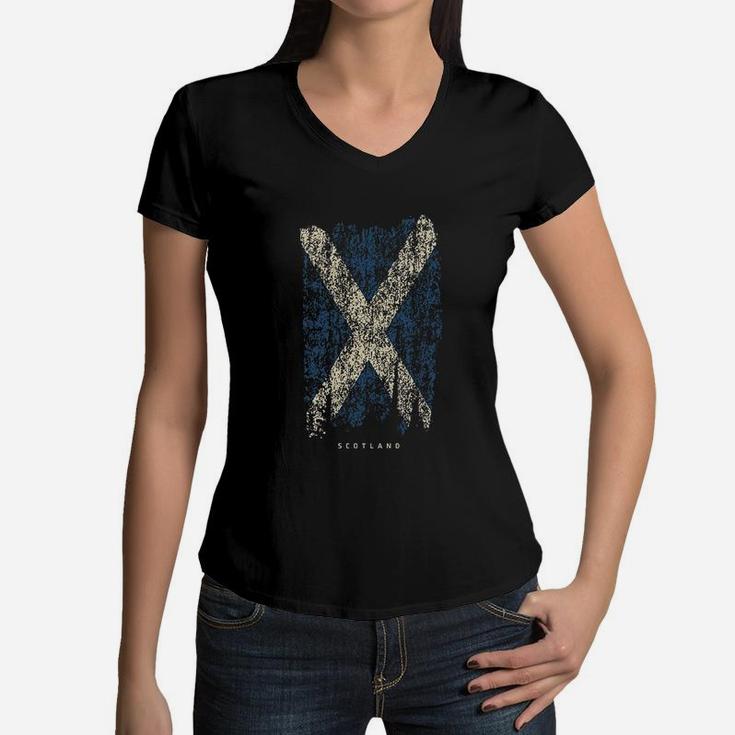Vintage Scotland Women V-Neck T-Shirt