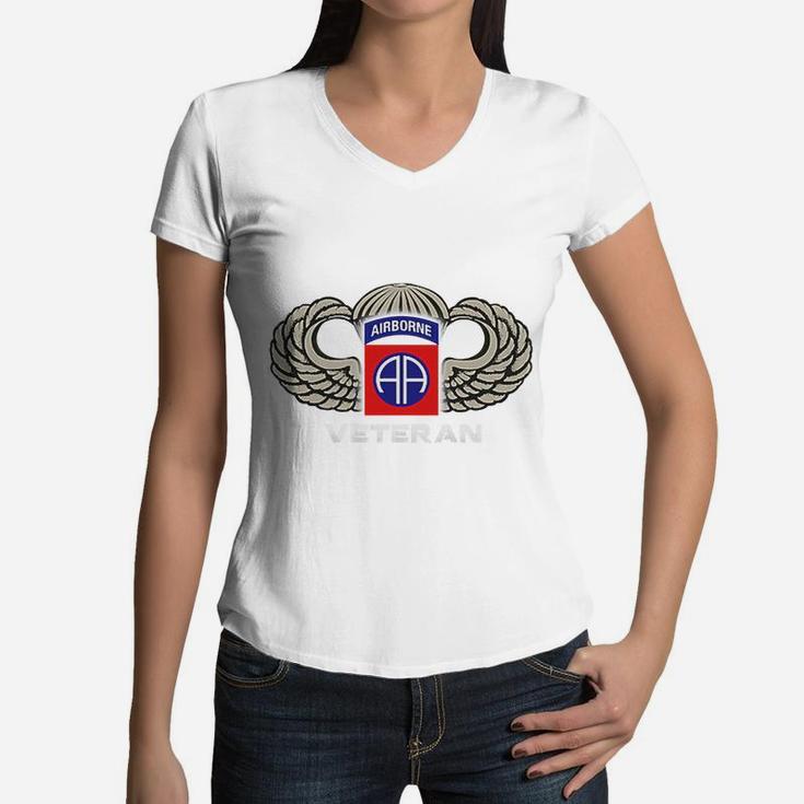 82nd Airborne Shirt - 82nd Airborne Veteran Vintage Shirt T-shirt Women V-Neck T-Shirt