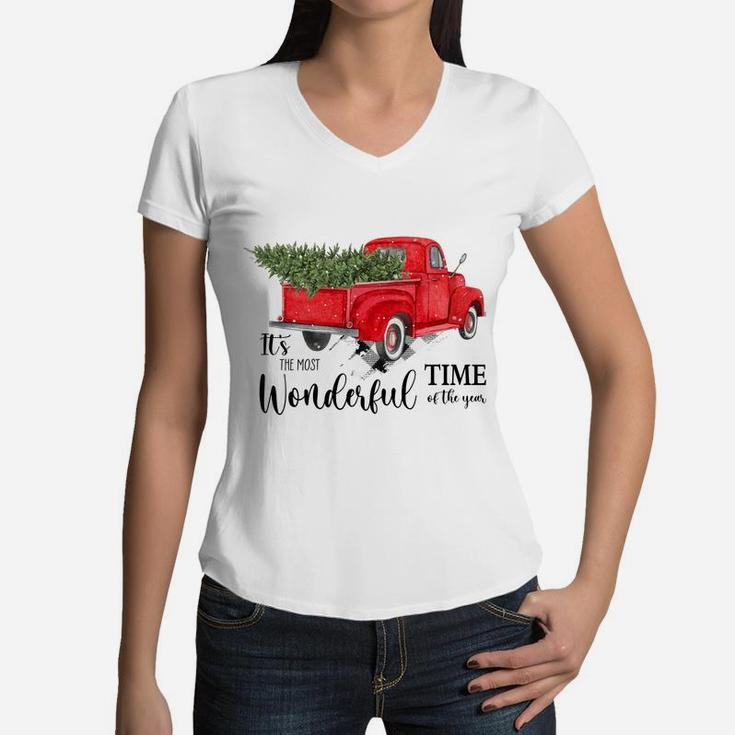 Christmas Trees It Is The Most Wonderful Time Of The Year For Everyone Women V-Neck T-Shirt