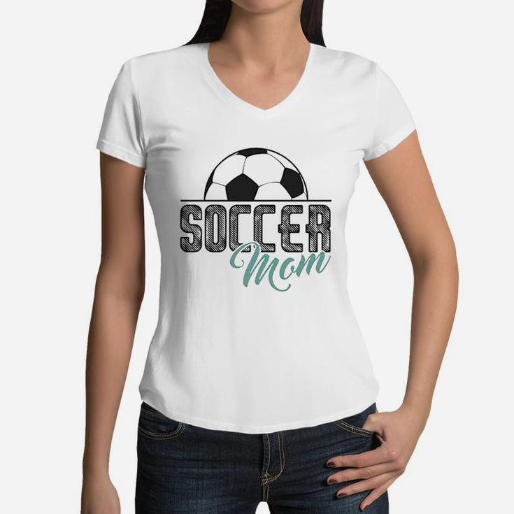 Cute Soccer Mom Women V-Neck T-Shirt