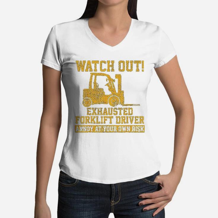 Driver Watch Out Gift Vintage Women V-Neck T-Shirt