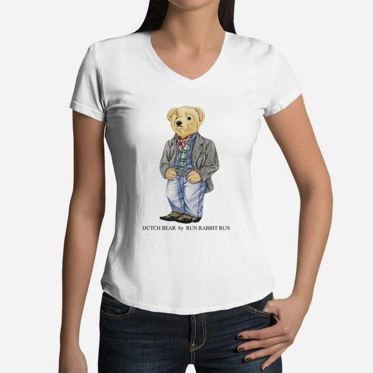 Dutch Teddy Bear T-shirt Bear Vintage Fashionable Waterpolo Women V-Neck T-Shirt