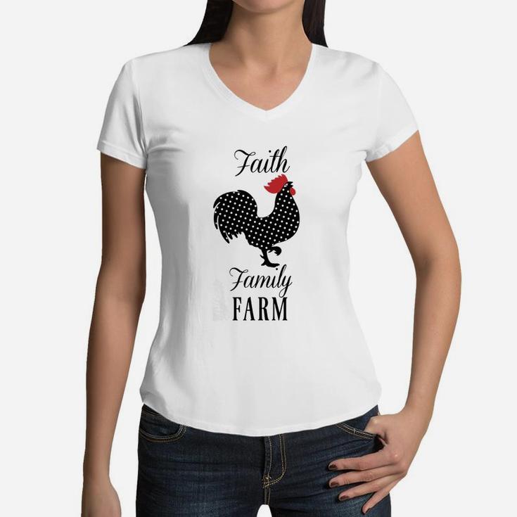 Faith Family Farm Women V-Neck T-Shirt