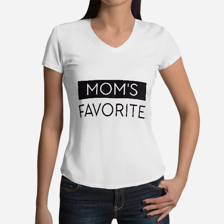 Funny Son Brother Sibling Joke Mothers Day Holiday Family Women V-Neck T-Shirt