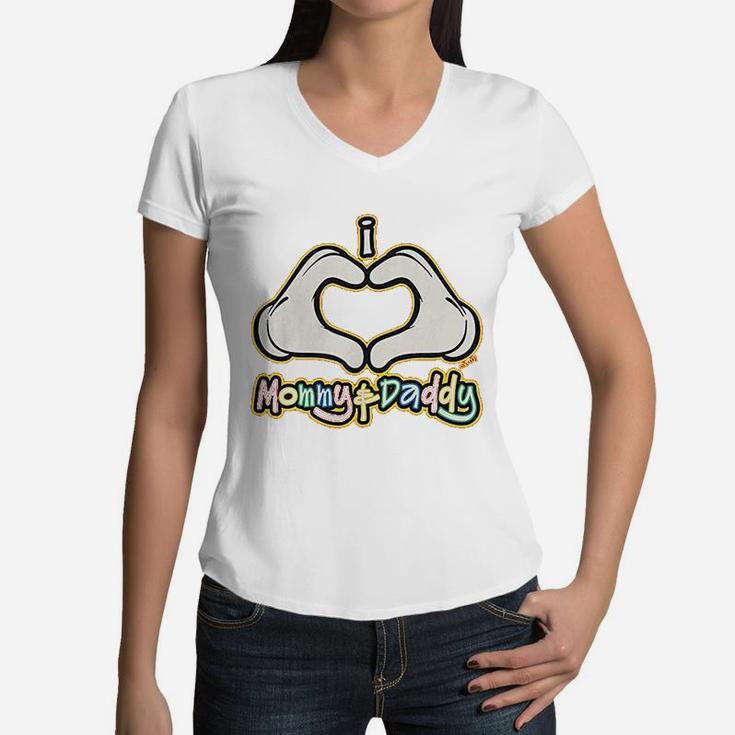 I Love Mommy And Daddy Infant Women V-Neck T-Shirt