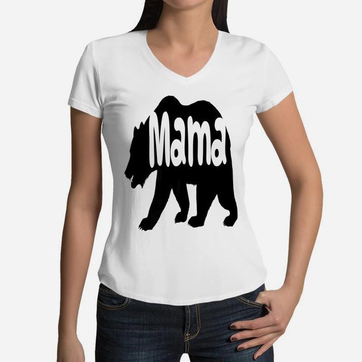 Mama Bear Perfect For Mom Women V-Neck T-Shirt
