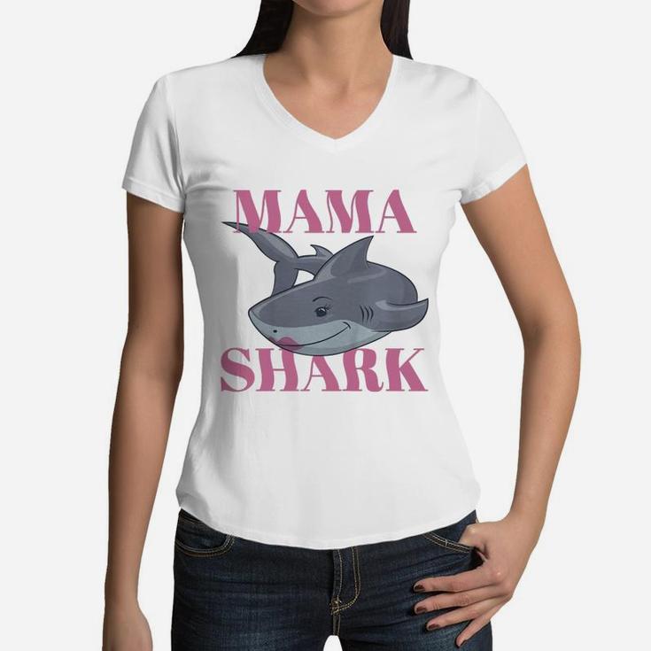 Mama Shark Cute Gift For Moms, gifts for mom, mother's day gifts, good gifts for mom Women V-Neck T-Shirt