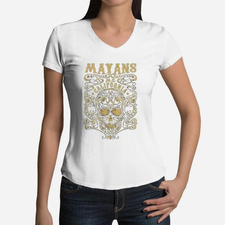 Mayan Mc Apparel Vintage Women V-Neck T-Shirt