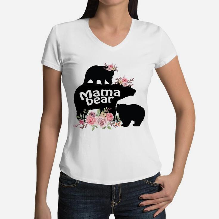 Mother's Day Mom Gift Mama Bear, Gifts for mom, mom birthday gifts Women V-Neck T-Shirt