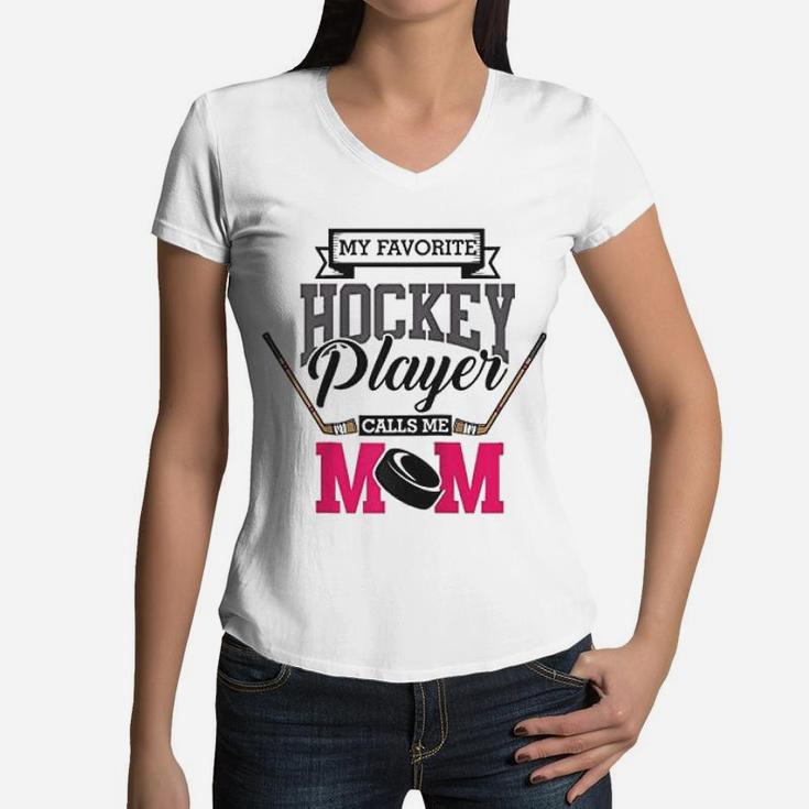 My Favorite Hockey Player Calls Me Mom Vintage Mothers Day Unisex