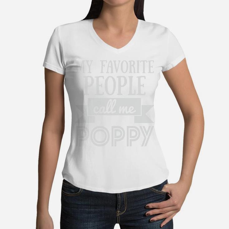 My Favorite People Call Me Pop Py Dad Gifts Women V-Neck T-Shirt