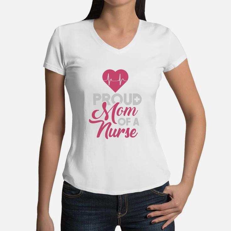 Proud Nurse Mom Of A Nurse 2020 Women V-Neck T-Shirt