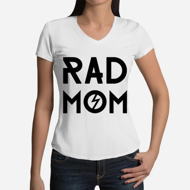 Rad Mom Women V-Neck T-Shirt