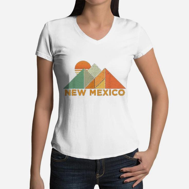 Retro Vintage New Mexico Women V-Neck T-Shirt