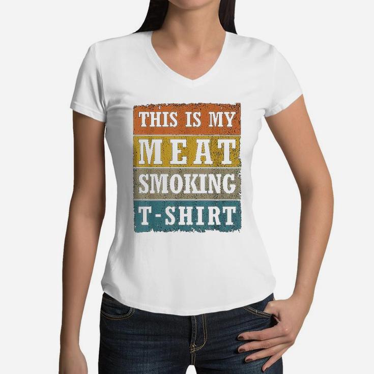 This Is My Meat Vintage Retro Bbq Women V-Neck T-Shirt