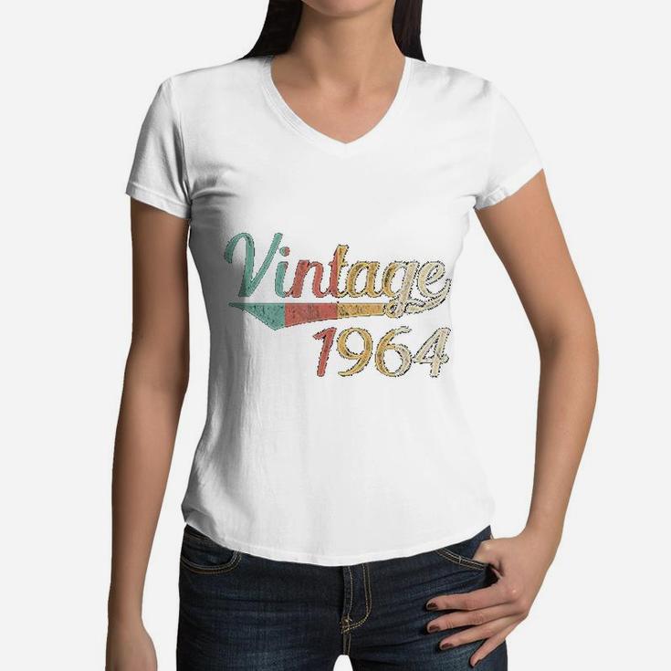 Vintage 1964 Made In 1964 Women V-Neck T-Shirt