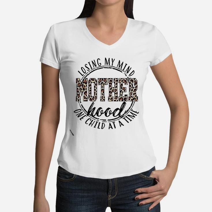 Wife Mom Funny Women V-Neck T-Shirt