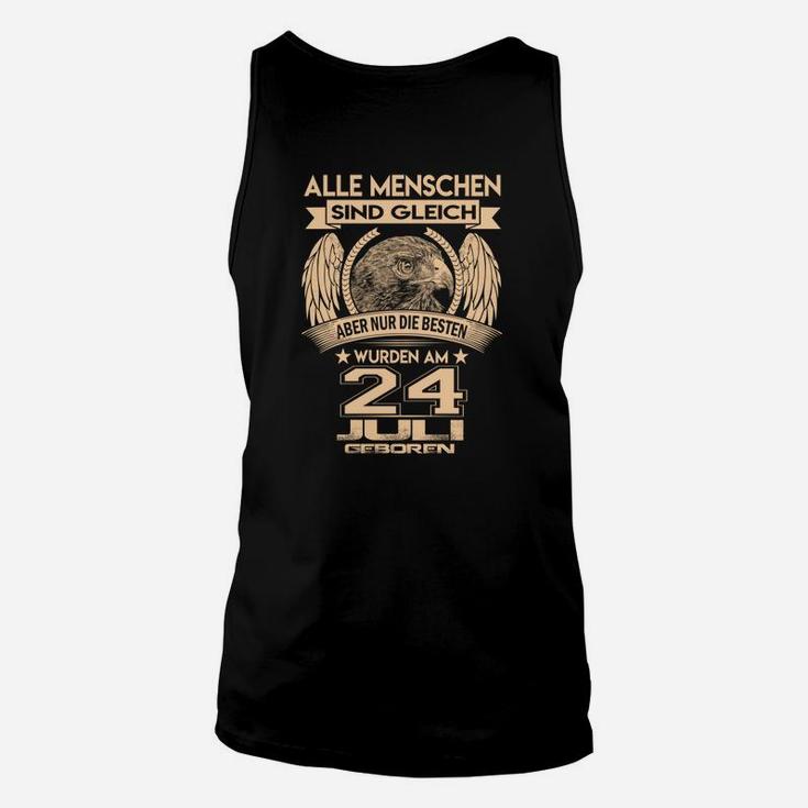 24. Juli Geburtstags-Unisex TankTop, Adler Motiv für Stolze Geburtstagskinder