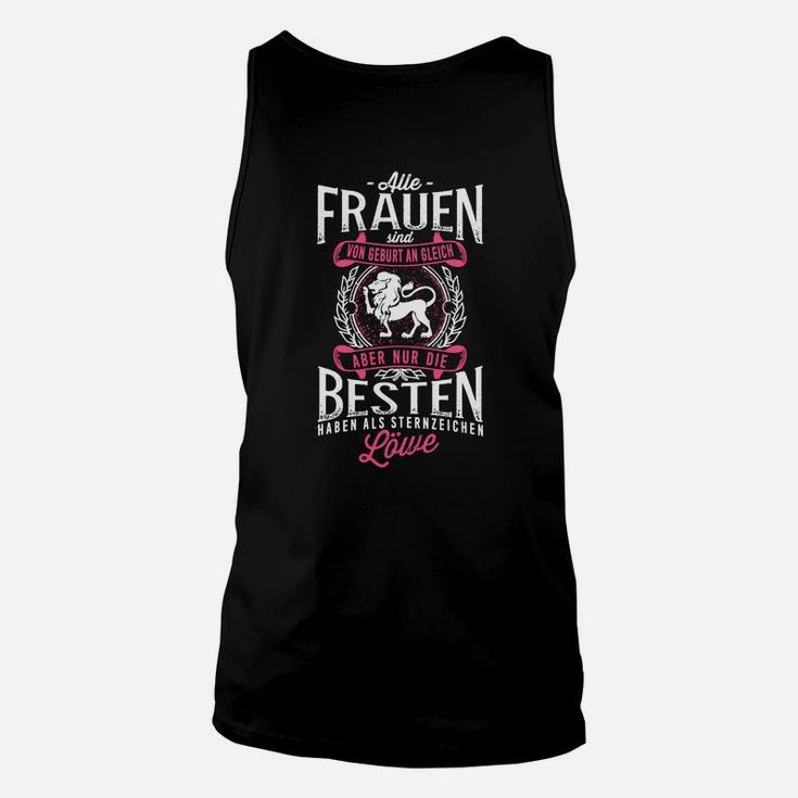 Geboren im Juli Damen Unisex TankTop, Schwarzes Löwenmotiv Tee