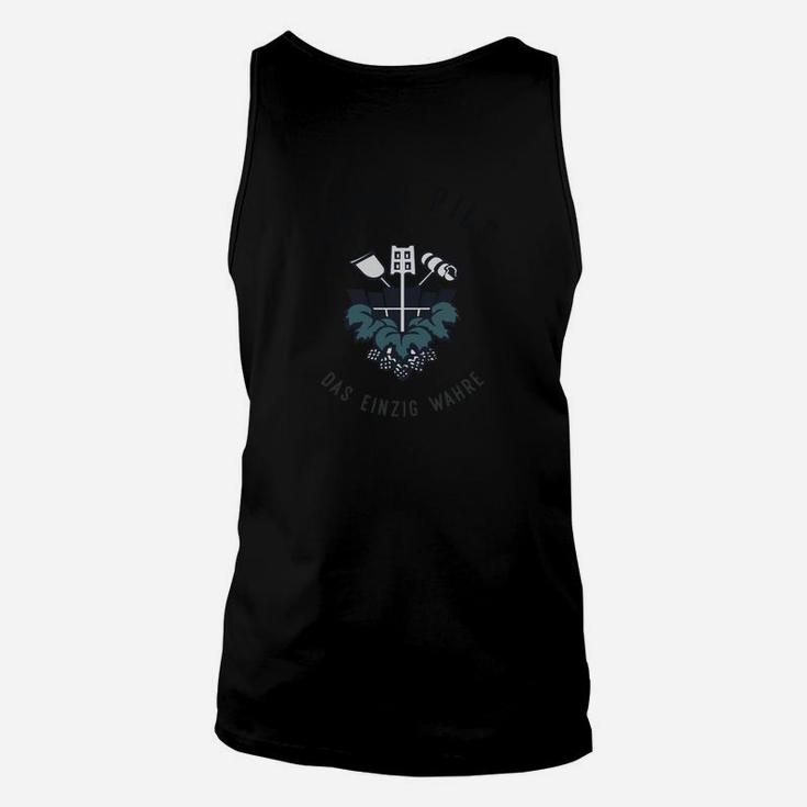 Herren Unisex TankTop mit Adler-Emblem & Motto, Schwarzes Design