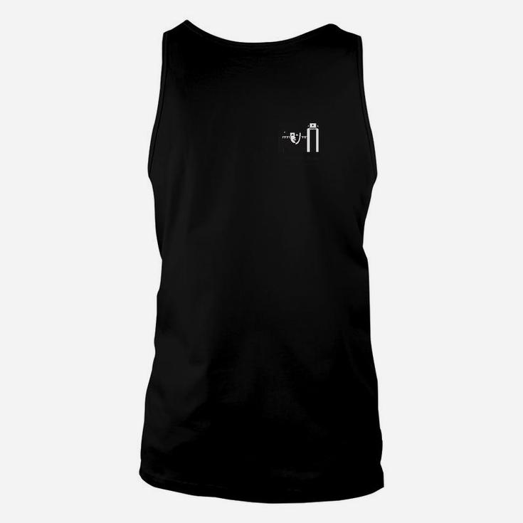 Klassisches Schwarzes Unisex TankTop mit Taschen-Aufdruck für Herren