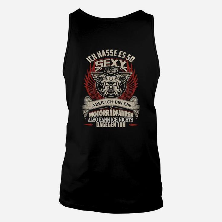 Lustiges Biker Unisex TankTop für Motorradfahrer, Motorradhumor Schwarz