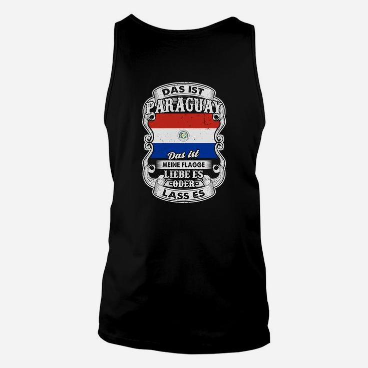 Paraguay Stolz Schwarzes Unisex TankTop, Patriotischer Spruch Design