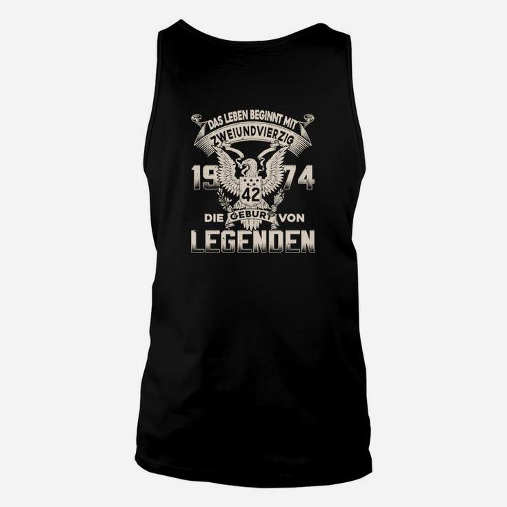 Personalisiertes Geburtsjahr-Legenden Unisex TankTop, Adlermotiv & Spruch Tee