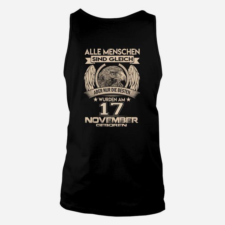 Personalisiertes Unisex TankTop 17. November Geburtstag, Adler-Design für Geburtstagskind