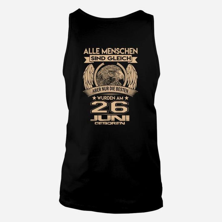 Personalisiertes Unisex TankTop 26. Juni Geburtstag, Adler & Sterne Design