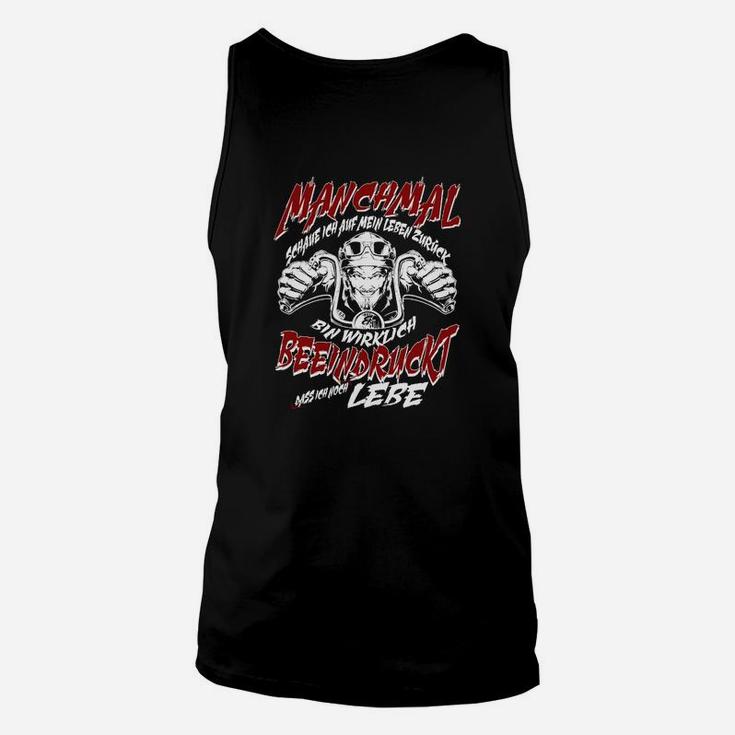 Schwarzes Unisex TankTop Manchmal muss es rockig sein mit Faustmotiv, Rocker-Stil