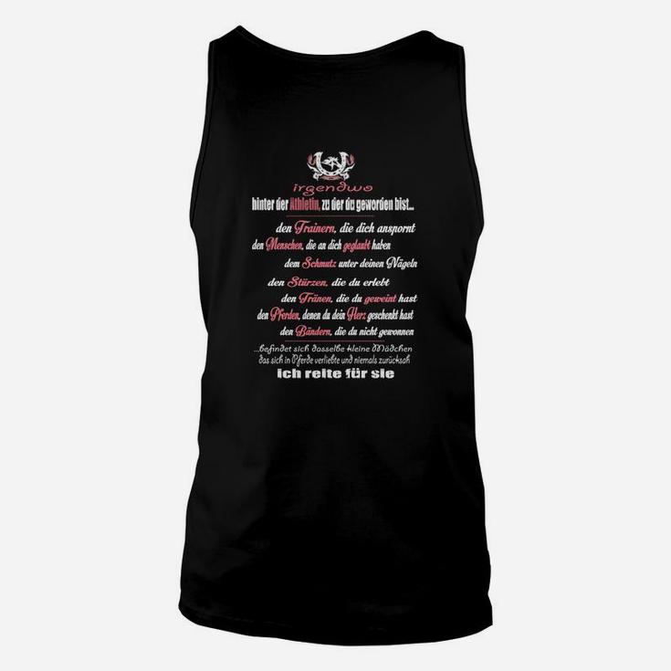 Schwarzes Unisex TankTop mit frechem Spruch und Krone, Lustiges Tee