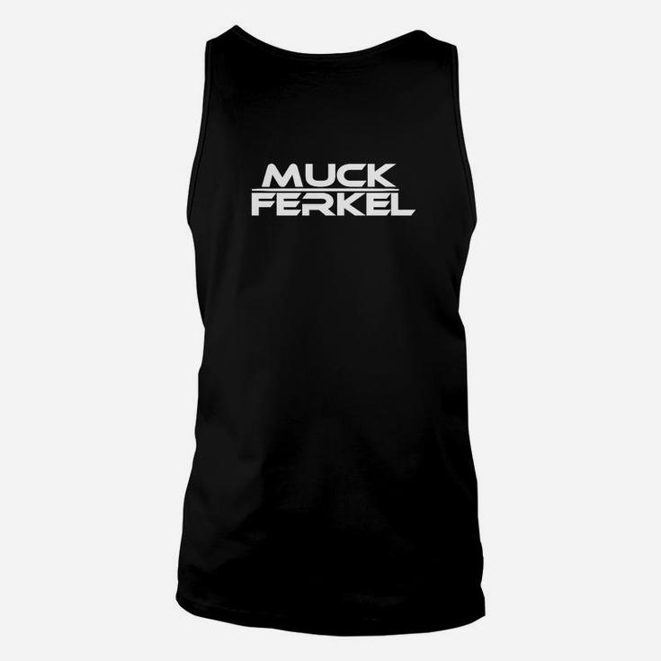 Schwarzes Unisex TankTop mit Muck Ferkel Aufdruck, Lustiges Design