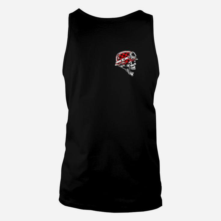 Schwarzes Unisex TankTop mit Totenkopf-Design, Stilvolles Punk-Unisex TankTop