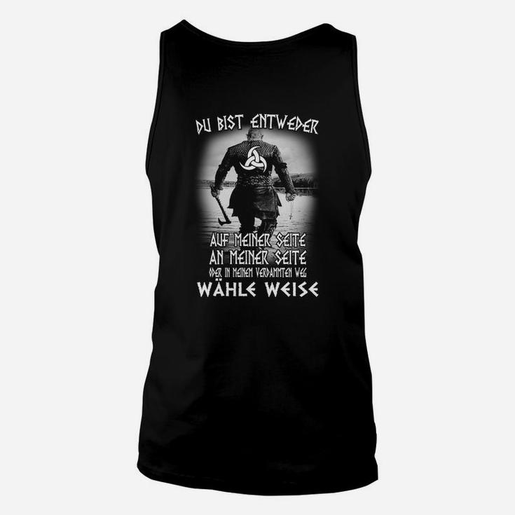 Schwarzes Unisex TankTop Wähle Weise, Grafik-Unisex TankTop mit Spruch