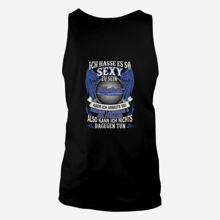 Sexy und Harter Arbeiter Spruch Unisex TankTop, Humorvolles Schwarz Tee