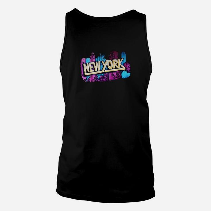 Urbanes Graffiti-Design Unisex TankTop New York City, Stylisches Schwarz