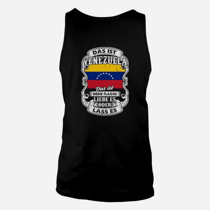 Venezuela Flaggen Unisex TankTop, Patriotischer Aufdruck, Schwarz