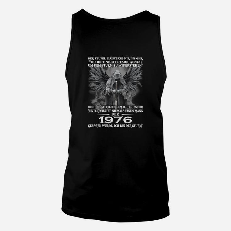 Vintage Jahrgang 1976 Unisex TankTop, Schwarzes Retro Design