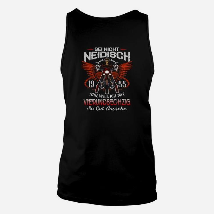 Vintage Motorrad Unisex TankTop mit Adler, Sei nicht neidisch Spruch