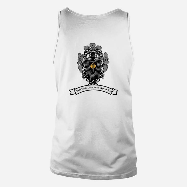 Herren Unisex TankTop mit Wappen & Banner Design, Weißes Motiv-Unisex TankTop