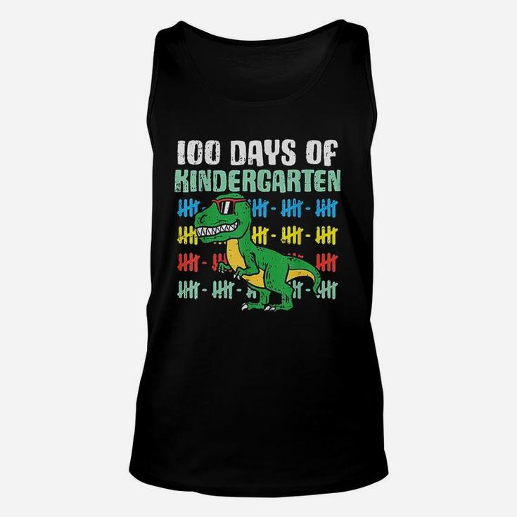 100 Days Of Kindergarten Trex Dinosaur 100th Day School Gift Unisex Tank Top