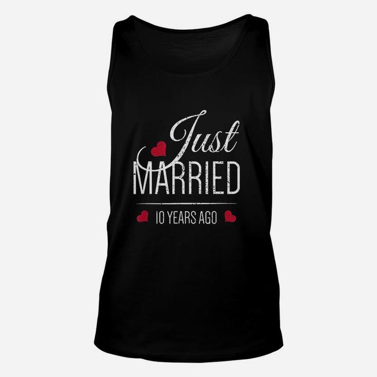 10th Wedding Anniversary Just Married 10 Years Ago Unisex Tank Top