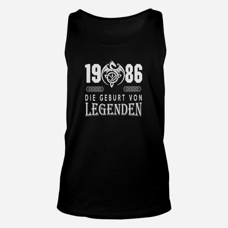 1986 Die Geburt von Legenden Unisex TankTop, Retro Geburtstags-Unisex TankTop Schwarz