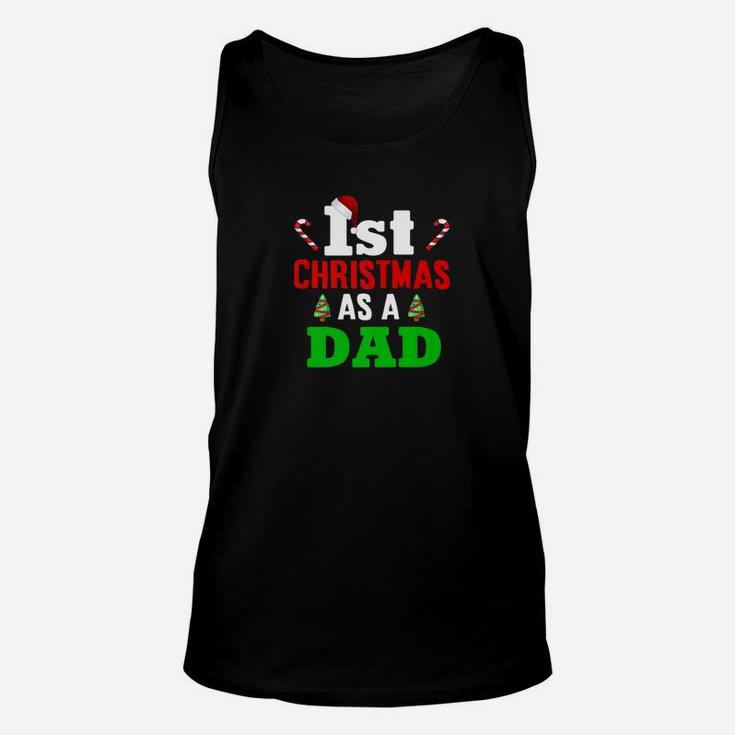 1st Christmas As A Dad Xmas Gift For New Daddy Unisex Tank Top