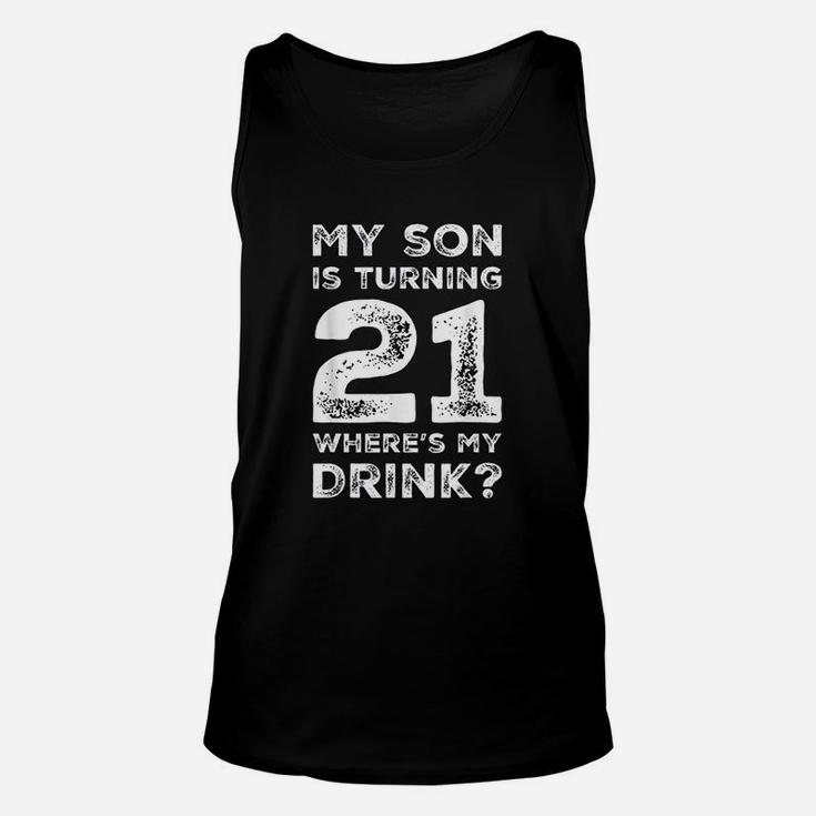 21st Birthday For Dad Mom 21 Year Old Son Gift Family Squad  Unisex Tank Top
