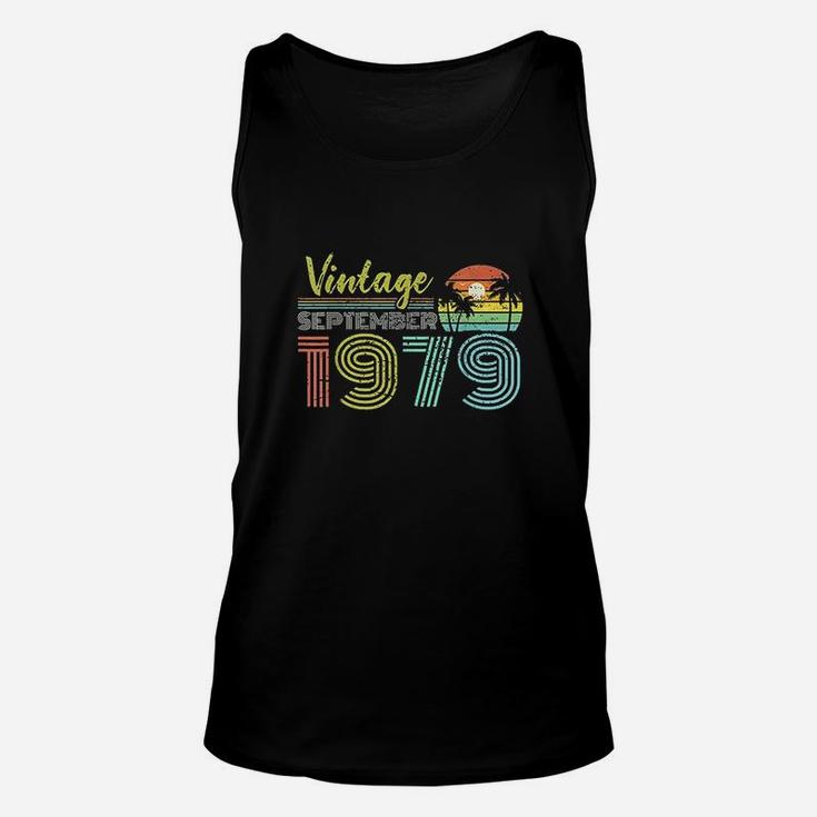 42nd Birthday Gift Vintage September 1979 Forty Years Old  Unisex Tank Top